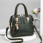 Luxurious Crocodile Embossed Tote Handbag