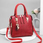 Luxurious Crocodile Embossed Tote Handbag