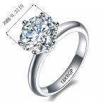 "Never Fade 18K White Gold Solitaire Ring