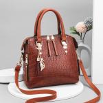 Luxurious Crocodile Embossed Tote Handbag