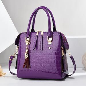 Luxurious Crocodile Embossed Tote Handbag