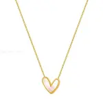 "Minimalist PVD Gold-Plated Shell Heart Necklace