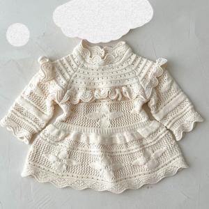 Korean Style Baby Girl Knitted Romper & Dress Set