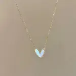 "Minimalist PVD Gold-Plated Shell Heart Necklace