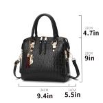 Luxurious Crocodile Embossed Tote Handbag