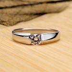"Never Fade 18K White Gold Solitaire Ring