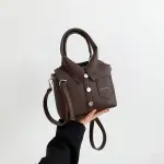 PU Designer Compact Top-Handle Bag