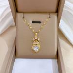 Titanium Steel Crown Love Necklace