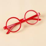 Round Plastic Glasses Frame for Kids, Fashionable Baby Eyewear, Lens-Free Decoration Gift.