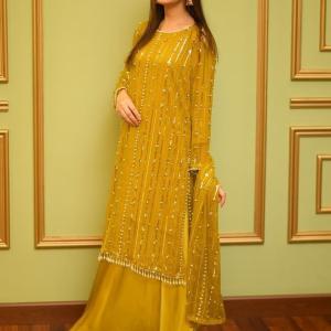 New Design Gota Kinari Suit With Farshi Shalwar