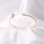 Charm Bracelet Bangles, Love Heart-Shaped Crystal