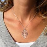 Boho-style Double Leaves Necklace