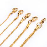 "Stainless Steel Square Snake Chain Necklace