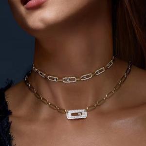 "Women's Lucky Beaded Zircon Choker Necklace