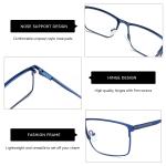 ZENOTTIC 2024 Men’s Titanium Alloy Optical Glasses – Ultralight Square Metal Frame, Fashionable Non-Prescription Eyewear.