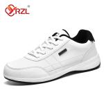 "YRZL Men's Waterproof Walking Sneakers – Non-Slip Leather Sports Shoes for Spring & Autumn!"