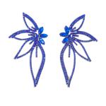 Exaggerated Zircon Butterfly Wings Earrings – Luxury Stud Design for Women, Perfect for Parties.