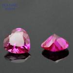 "Heart Shape Synthetic Corundum Gemstones