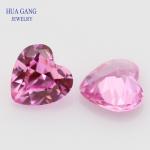 "Heart Shape Synthetic Corundum Gemstones