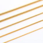 "Stainless Steel Square Snake Chain Necklace