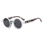 SO&EI New Small Round Sunglasses Retro Punk Gradient Shades UV400 Women Men Fashion Sun Glasses
