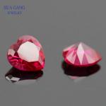 "Heart Shape Synthetic Corundum Gemstones